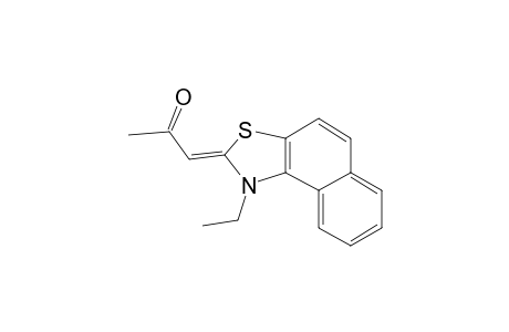 2-Propanone, 1-(1-ethylnaphtho[1,2-D]thiazol-2(1H)-ylidene)-