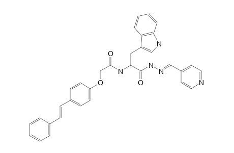 N-(3-(1H-indol-3-yl)-1-oxo-1-((E)-2-(pyridin-4-ylmethylene)hydrazinyl)propan-2-yl)-2-(4-styrylphenoxy)acetamide