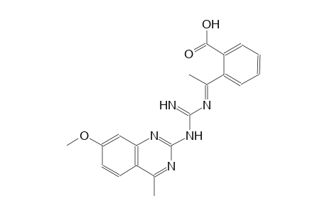 2-((1E)-N-{(E)-imino[(7-methoxy-4-methyl-2-quinazolinyl)amino]methyl}ethanimidoyl)benzoic acid