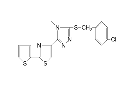 3-[(p-chlorobenzyl)thio]-4-methyl-5-[2-(2-thienyl)-4-thiazolyl]-4H-1,2,4-triazole