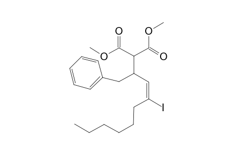 Dimethyl (E)-2-(4-iodo-1-phenyldec-3-en-2-yl)malonate