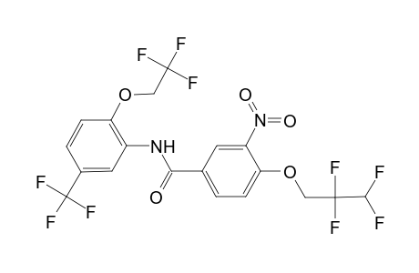 3-Nitro-4-[2,2,3,3-tetrakis(fluoranyl)propoxy]-N-[5-(trifluoromethyl)-2-[2,2,2-tris(fluoranyl)ethoxy]phenyl]benzamide