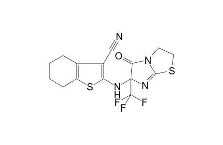 2-{[5-oxo-6-(trifluoromethyl)-2,3,5,6-tetrahydroimidazo[2,1-b][1,3]thiazol-6-yl]amino}-4,5,6,7-tetrahydro-1-benzothiophene-3-carbonitrile