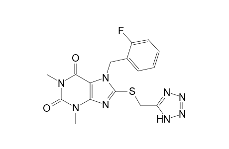 7-(2-fluorobenzyl)-1,3-dimethyl-8-(2H-tetrazol-5-ylmethylthio)xanthine