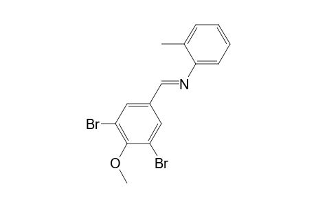 N-[(E)-(3,5-Dibromo-4-methoxyphenyl)methylidene]-2-methylaniline