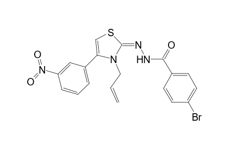 N'-((2E)-3-allyl-4-(3-nitrophenyl)-1,3-thiazol-2(3H)-ylidene)-4-bromobenzohydrazide