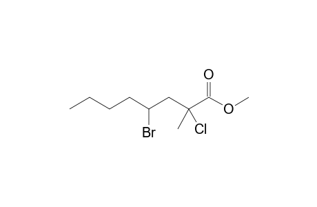4-Bromo-2-chloro-2-methyl-caprylic acid methyl ester