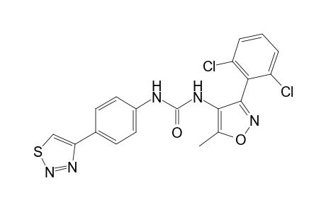 1-[3-(2,6-dichlorophenyl)-5-methyl-4-isoxazol]-3-[p-(1,2,3-thiadiazol-4-yl)phenyl]urea