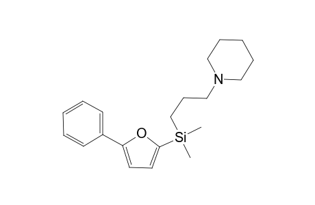 1-{3-[Dimethyl(5-phenylfuran-2-yl)silyl]propyl}piperidine