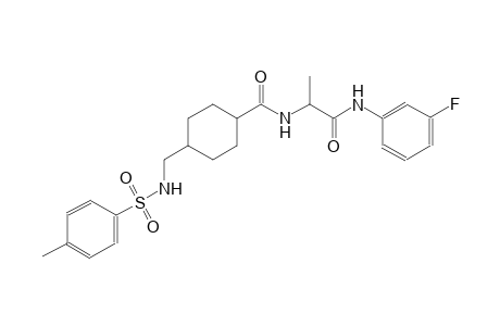 cyclohexanecarboxamide, N-[(1R)-2-[(3-fluorophenyl)amino]-1-methyl-2-oxoethyl]-4-[[[(4-methylphenyl)sulfonyl]amino]methyl]-