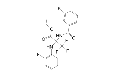 Ethyl 3,3,3-trifluoro-2-(2-fluoroanilino)-2-(3-fluorobenzamido)propionate