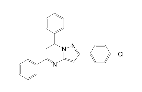 2-(4-CHLOROPHENYL)-6,7-DIHYDRO-5,7-DIPHENYLPYRAZOLO-[1,5-A]-PYRIMIDINE