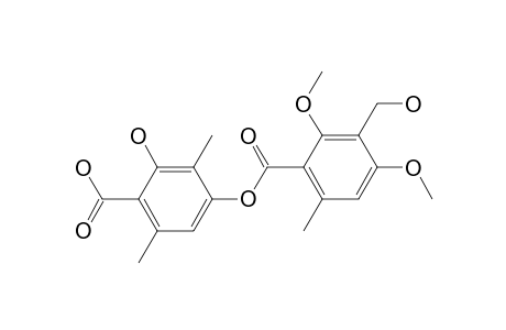 Benzoic acid, 2-hydroxy-4-[[3-(hydroxymethyl)-2,4-dimethoxy-6-methylbenzoyl]oxy]-3,6-dimethyl-