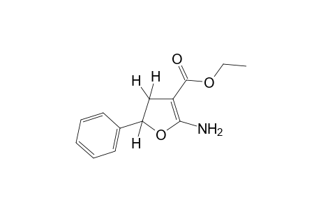 2-Amino-4,5-dihydro-5-phenyl-3-furoic acid, ethyl ester