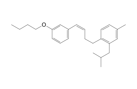 (Z)-1-(4-(3-butoxyphenyl)but-3-en-1-yl)-2-isobutyl-4-methylbenzene