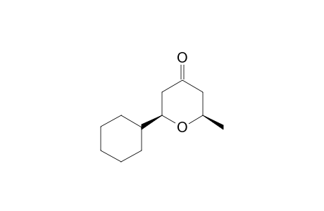 (2R,6R)-2-Cyclohexyl-6-methyl-tetrahydro-pyran-4-one