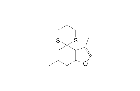 6',7'-Dihydro-3',6'-dimethylspiro[1,3-dithiane-2,4')5'H)-benzofuran]