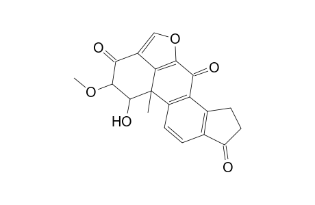 Cyclopenta[7,8]phenanthro[10,1-bc]furan-3,6,9(2H)-trione, 1,7,8,11b-tetrahydro-1-hydroxy-2-methoxy-11b-methyl-, [1S-(1.alpha.,2.alpha.,11b.alpha.)]-