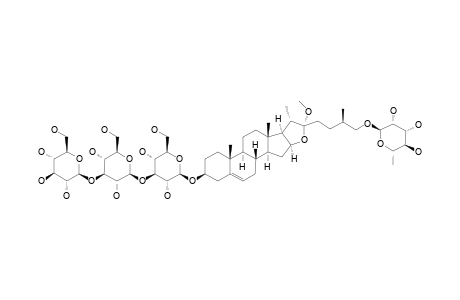 #2;(25R)-26-[(ALPHA-L-RHAMNOPYRANOSYL)-OXY]-22-ALPHA-METHOXYFUROST-5-EN-3-BETA-YL-O-BETA-D-GLUCOPYRANOSYL-(1->3)-O-BETA-D-GLUCOPYRANOSYL-(1->3)-O-BETA-D-GLUCOP