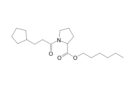 L-Proline, N-(3-cyclopentylpropionyl)-, hexyl ester