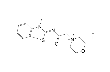 4-methyl-4-{[(3-methyl-2-benzothiazolinylidene)carbamoyl]methyl}morpholinium iodide