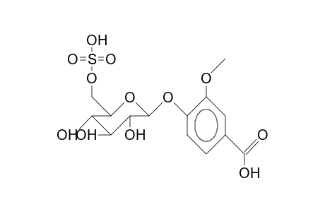 Vannilic acid, 4-O-B-D-glucopyranoside 6'-sulfate