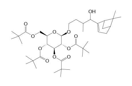 4-Hydroxy-4-(7,7-dimethylbicyclo[3.1.1]hept-2-en-2yl)-3-methylbutyl 2,3,4,6-o-tetrapivaloyl-.beta.-glucopyranoside isomer