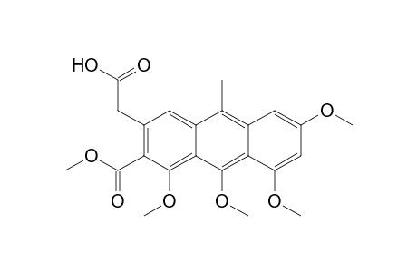 2-Anthraceneacetic acid, 4,5,7,10-tetramethoxy-3-(methoxycarbonyl)-9-methyl-