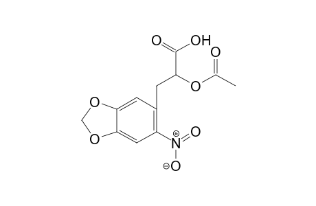 2-acetoxy-3-(6-nitro-3,4-methylenedioxophenyl)propionic acid