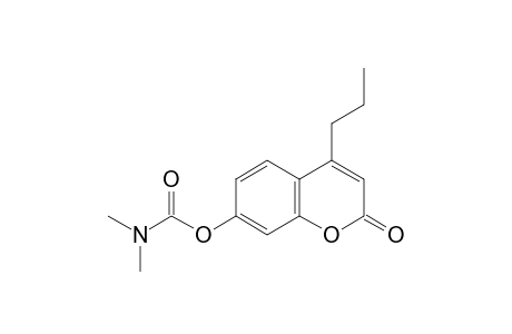 7-hydroxy-4-propylcoumarin, dimethylcarbamate