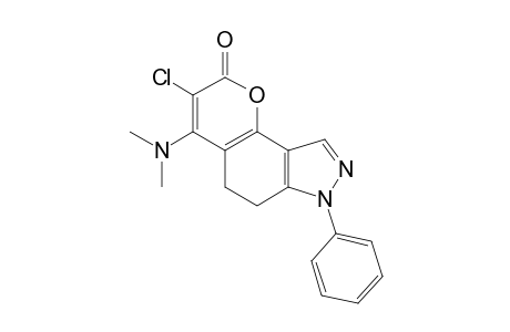 3-chloro-6,7-dihydro-4-N-(dimethylamino)-7-phenylpyrano[2,3-e]indazol-2(5H)-one