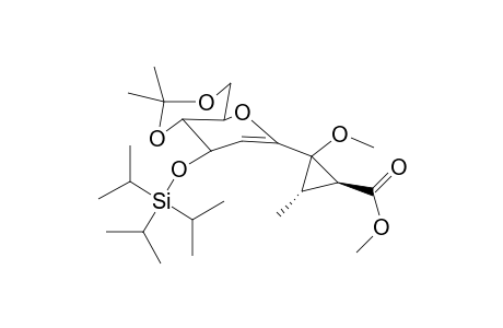 1,5-Anhydro-1-[8,9-trans-7-methoxy-8-(methoxycarbonyl)-9-methylcyclopropyl]-2-deoxy-4,6-O-isopropylidene-3-O-(triisopropylsilyl)-D-aranino-hex-1-enitol