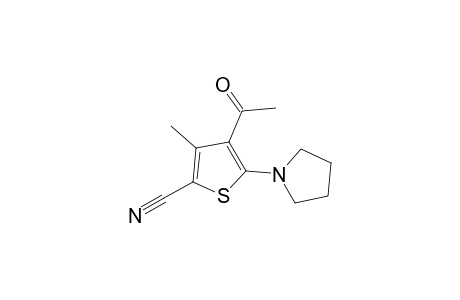 4-Acetyl-3-methyl-5-(1-pyrrolidinyl)-2-thiophenecarbonitrile