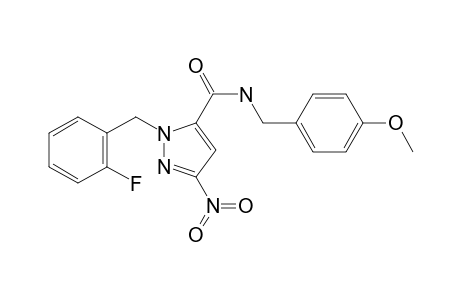 1-[(2-fluorophenyl)methyl]-N-[(4-methoxyphenyl)methyl]-3-nitro-1H-pyrazole-5-carboxamide