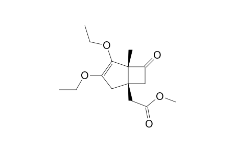 2,3-Diethoxy-5-(methoxycarbonylmethyl)-1-methylbicyclo[3.2.0]hept-2-en-7-one