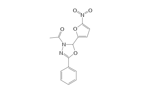 1-[2-(5-NITROFURAN-2-YL)-5-PHENYL-1,3,4-OXADIAZOL-3(2H)-YL]-ETHANONE