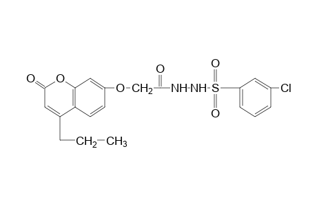 1-[(m-chlorophenyl)sulfonyl]-2-{[(2-oxo-4-propyl-2H-benzopyran-7-yl)oxy]acetyl}hydrazine