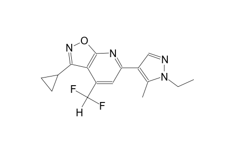 isoxazolo[5,4-b]pyridine, 3-cyclopropyl-4-(difluoromethyl)-6-(1-ethyl-5-methyl-1H-pyrazol-4-yl)-
