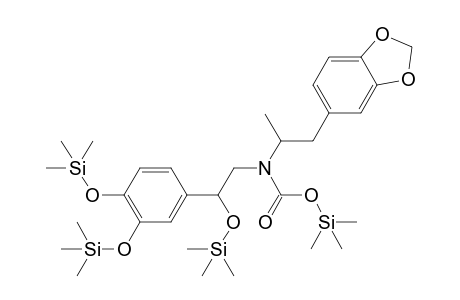 Protokylol, N-trimethylsiloxycarbonyl, O,O',O''-tris-TMS