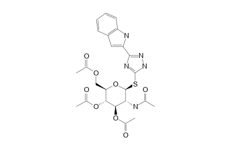 (2R,3S,4R,5R,6S)-6-((3-(1H-indol-2-yl)-1H-1,2,4-triazol-5-yl)thio)-5-acetamido-2-(acetoxymethyl)tetrahydro-2H-pyran-3,4-diyl diacetate