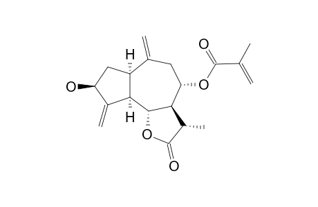 11-BETA,13-DIHYDROAGUERIN-B;3-BETA,8-ALPHA-DIHYDROXYGUAIA-4(15),10(14)-DIEN-1-ALPHA,5-ALPHA,6-BETA,11-BETA-H-12,6-OLIDE-8-O-METHACRYLATE