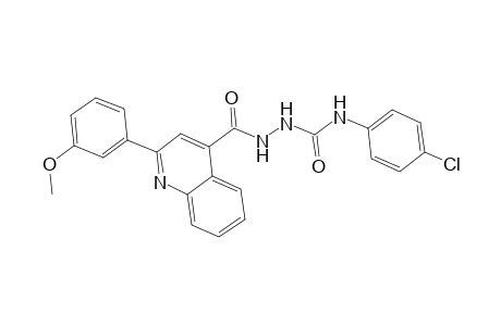 N-(4-chlorophenyl)-2-{[2-(3-methoxyphenyl)-4-quinolinyl]carbonyl}hydrazinecarboxamide