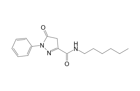 n-Hexyl-1-phenyl-2-pyrazolin-5-one-3-carbox-amide