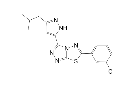 [1,2,4]triazolo[3,4-b][1,3,4]thiadiazole, 6-(3-chlorophenyl)-3-[3-(2-methylpropyl)-1H-pyrazol-5-yl]-