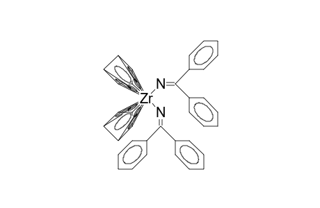 Di-(/.pi./-cyclopentadienyl-bis(1,1-diphenylmethyleniminato) zirconium