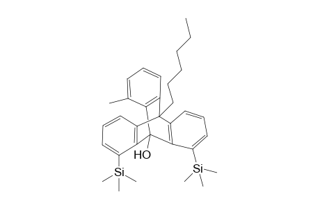 10-hexyl-1-methyl-8,13-bis(trimethylsilyl)triptycene