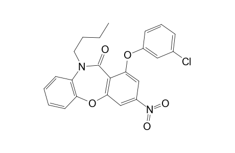 10-Butyl-1-(3-chlorophenoxy)-3-nitrodibenzo[b,f][1,4]oxazepin-11(10H)-one