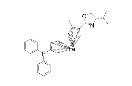 1-DIPHENYLPHOSPHINO-1'-[(S)-4-ISOPROPYL-2,5-OXAZOLINYL]-2'-[R-(P)]-(METHYL)-FERROCENE