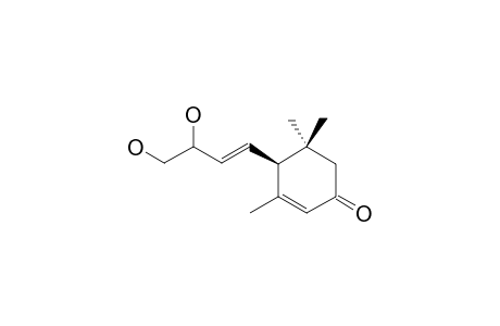 9,10-DIHYDROXY-4,7-MEGASTIGMADIEN-3-ONE;(+)-4-(3,4-DIHYDROXY-1-BUTENYL)-3,5,5-TRIMETHYL-2-CYCLOHEXENONE