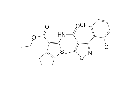 ethyl 2-({[3-(2,6-dichlorophenyl)-5-methyl-4-isoxazolyl]carbonyl}amino)-5,6-dihydro-4H-cyclopenta[b]thiophene-3-carboxylate